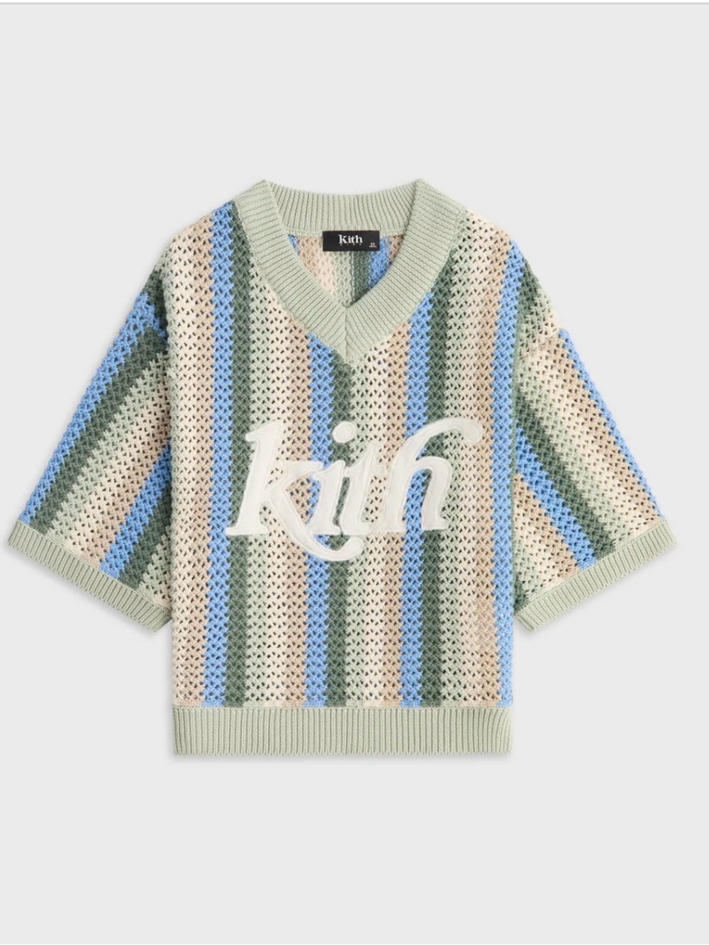 Kith boys Pastel Stripe V-Neck Knit Sweater
